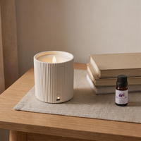Diffuseur d'arômes rechargeable personnalisé, fonctionnant sur batterie, en forme de bougie, pour la vente en gros internationale