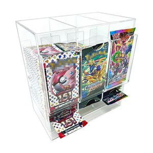 Dispenser & <span class=keywords><strong>Display</strong></span> Akrilik Xinjinda Custom Clear 3-Slot Ringan untuk Paket Booster Yugiho & Dispenser Paket Kartu TCG - Product Image 3