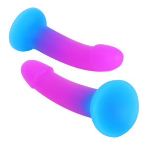 Violett-blaue Silikon-Soft-Jelly Transparente Farbverlauf-Dildos - Product Image 5