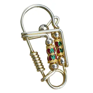 Custom car creative handmade Brass Wire Key Organizer Bird keychain copper wire metal bird DIY beaded Gold metal Bird Key chains