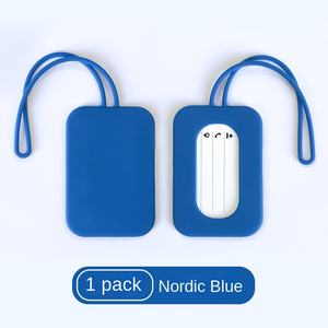 Etiqueta de equipaje rectangular de silicona para el hogar, con solapa de papel para firma y logotipo publicitario, al por mayor - Product Image 6