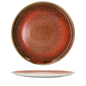 Piatto Pizza 33 Cm in Ceramica Rossa per Servire Cibo - Product Image 3