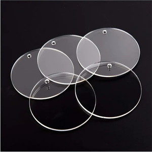 Disques en acrylique artisanaux, cercles en acrylique, disques en plastique transparent - Product Image 6