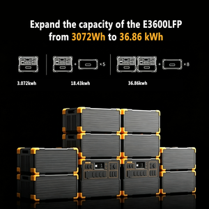 สถานีไฟฟ้าพกพา 3800W LiFePO4 UPS ระบบสำรองไฟบ้าน พลังงานสำรองแบบออฟกริด แบตเตอรี่สำรองแบบพกพา - Product Image 4