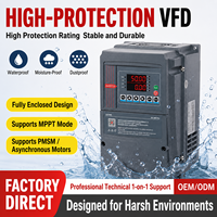 Variateur de fréquence (VFD) étanche IP65, entièrement scellé, anti-poussière et anti-humidité pour pompe à eau et utilisation extérieure