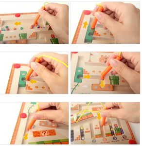 Jouets Montessori Maison Champignon Labyrinthe Jeu de Perles à Compter Plateau en Bois Jouets Éducatifs pour Enfants Jouet d'Enseignement des Mathématiques - Product Image 2