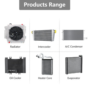 Ventilador de cubierta de radiador de aluminio de 4 filas para Chevrolet Vega Pontiac Astre L4, 1971-1977 - Product Image 4