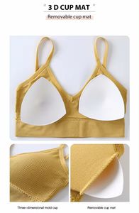 Ensemble de lingerie pour femme : soutien-gorge push-up sans dos, string, bralette sans couture, débardeur court doux, soutien-gorge de sport pour la gym - Product Image 5