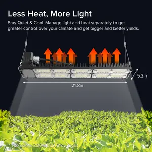 Sansi haute efficacité 640W 800W 1000W LED commerciale à spectre complet élèvent une plante d'intérieur hydroponique légère pour plante médicale