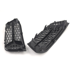 Audi A3S3 Fog Light Bezels 2017-2020 Black <b>ABS</b> Honeycomb Front Bumper Cover Trim - Product Image 2
