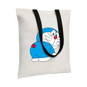 KAISEN Customized Printing Foldable Reusable Plain Natural Organic Cotton Canvas Handle Shopping Tote Bag With Logo