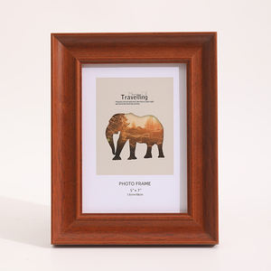 Présentoir <span class=keywords><strong>photo</strong></span> de bureau en bois massif de style européen, couleur et taille personnalisables, avec cadre en bois mural en verre haute définition pour la maison - Product Image 4