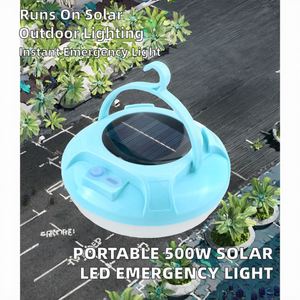 Portable 500W Solar LED Emergency Light for Indoor Use Factory Price <b>Wireless</b> Outdoor Camping Bulb - Product Image 2