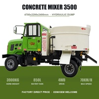 Camion malaxeur à béton de 6 mètres cubes, petit, portable, auto-chargeur, pour la construction rurale, fabriqué en usine