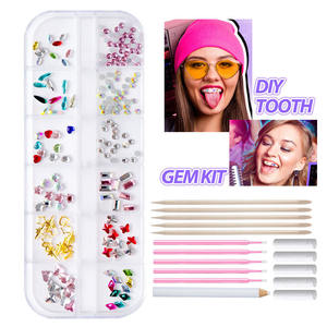 Offre Spéciale : Kit de Décoration Dentaire avec Bijoux de Dents, Lampe de Polymérisation et Colle, Strass Dentaires en Cristal Solide Swarovski - Product Image 1