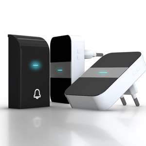 Sonnette numérique sans fil, fonctionnement sur batterie, noir et blanc, idéale pour les alertes aux portes et aux accès. - Product Image 1