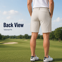 Shorts de golf droits texturés personnalisés pour hommes, respirants, résistants aux plis, commandes de logos personnalisés sous marque privée