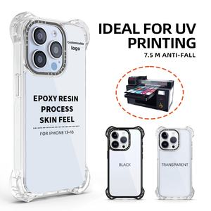 Étui de téléphone transparent Aikusu Tpu Anti-jaunissement Antichoc Impression UV Étui de téléphone transparent pour Iphone 16 15 14 13 12 Pro Max - Product Image 1