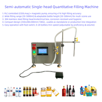 Machine de remplissage DC.B05 en acier inoxydable 304 - Remplisseuse de pâte liquide de qualité alimentaire 0-20 bouteilles/min
