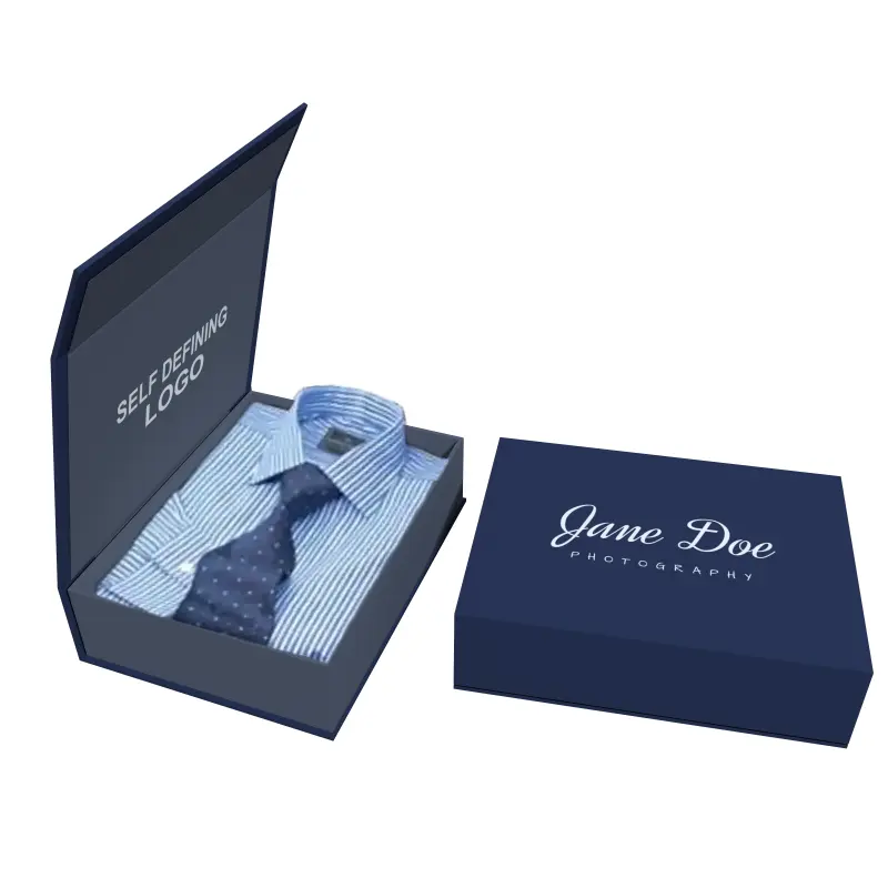Deluxe faltbare Herren anzug Krawatte T-Shirt Verpackung Geschenk box Benutzer definierte Kleidung Shirt Box Kleidungs stück Verpackung