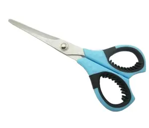 stainless steel material blade with plastic handle type kids scissors small size scissors brand names 6inch