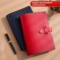 Cuaderno personalizable de cuero A4/A5, nuevo estilo de negocios, juego de regalo, libro de registro encuadernado térmico, logotipo de la empresa, cubierta de papel gofrado