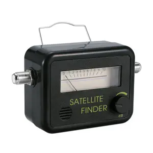 Pengukur kekuatan sinyal portabel, pencari satelit piring jaring kerja Analog Meter Digital Mini
