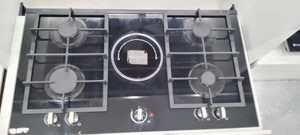 Cuisinière en verre trempé encastrée à 4 gaz et 1 céramique <span class=keywords><strong>pour</strong></span> la maison Cuisinière multifonctionnelle avec dispositif <span class=keywords><strong>de</strong></span> sécurité Cuisinière à gaz <span class=keywords><strong>de</strong></span> cuisine - Product Image 5