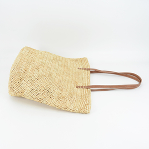 <span class=keywords><strong>Sac</strong></span> fourre-tout en paille de <span class=keywords><strong>raphia</strong></span> naturel crocheté à la main pour la plage d'été - Product Image 5