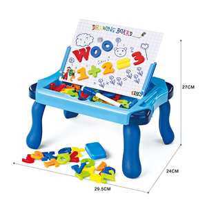 Giocattoli Educativi Prescolari, Tavolo da Disegno con Lettere e Numeri Magnetici per Bambini - Product Image 4