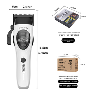 Kemei Pro Km-1423, Recortadora de Pelo Profesional con Batería de 2500 mAh, <span class=keywords><strong>Cuchilla</strong></span> DLC de 0.8-2 mm, 3 Colores, Motor Externo de 10000 RPM, Proveedor de Máquinas de Cortar Pelo - Product Image 2