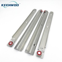 Glissières de tiroir de cuisine robustes de 700 mm pour réfrigérateur, design industriel, à double pliage, montage inférieur, épaisseur 3,0 mm
