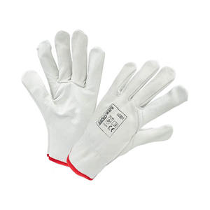 Guantes de conductor de cuero de grano de vaca Protección de manos de trabajo de seguridad industrial para ensamblaje de conducción de camiones - Product Image 5