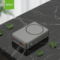 Chargeur de batterie au lithium portable mince avec écran LCD numérique, câble intégré, charge rapide 20W, batterie externe 10000mAh, magnétique sans fil