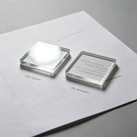 Plaque de verre carrée AG anti-reflet 14*14*2mm, verre optique mat gravé pour échantillons et petits écrans personnalisés
