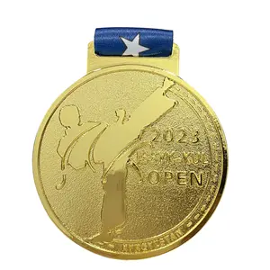 Médaille d'ébauches de sports d'arts martiaux en métal 3D prix d'<span class=keywords><strong>or</strong></span> Taekwondo karaté judo personnalisé en gros pas cher - Product Image 3