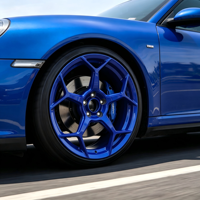 Jantes forgées Xywheel Glossy Blue à 5 branches, 18-22 pouces, 5x112 5x120, en alliage d'aluminium 6061-T6, pour voitures de sport, moyeu forgé sur mesure