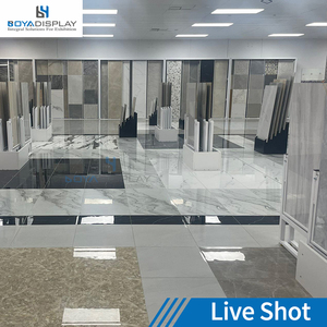 Tùy chỉnh showroom 360 độ xoay gốm 120x60 gạch push-out Rack hiển thị đứng với chức năng định vị - Product Image 3