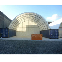 Tente d'abri de conteneur de structure de double botte de PVC de couverture extérieure temporaire de stockage pour le garage d'entrepôt de stockage de machine