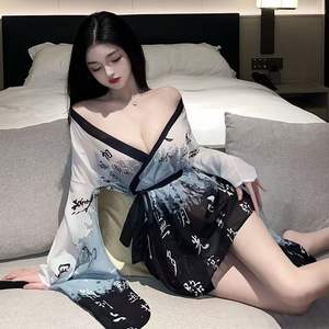 Nouvelle <span class=keywords><strong>robe</strong></span> de chambre de style chinois, <span class=keywords><strong>cheongsam</strong></span> de style ancien avec peinture à l'encre - Product Image 2