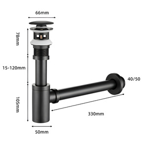 En gros, <span class=keywords><strong>Siphon</strong></span> de vidage pop-up en laiton poli 4 pouces, Ensemble de vidage moderne anti-corrosion pour lavabo et baignoire de cuisine - Product Image 5