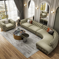 Juego de Sofás Esquineros Rosados de Diseño Italiano, Canapés de Lujo Turcos en Forma de L, Sofá Moderno para Sala de Estar, Muebles para Sala de Estar