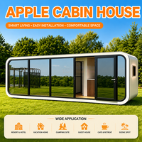 Cabine Apple préfabriquée extérieure respirante, bureau modulaire personnalisé, appartement, salle de bain, cuisine, hôtel de luxe en conteneurs d'acier