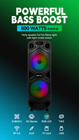 Altavoz Bluetooth Portátil de 8 Pulgadas, 20W, Supergraves, Inalámbrico, para Fiestas al Aire Libre, con Control Remoto