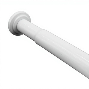 Barra telescópica ajustable para colgar cortinas, sin perforación, de varios diámetros, para ventana - Product Image 3