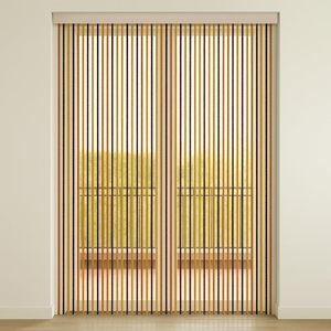 Rideau anti-mouches 125x240 cm avec franges en cordon tressé couleur or - Product Image 5