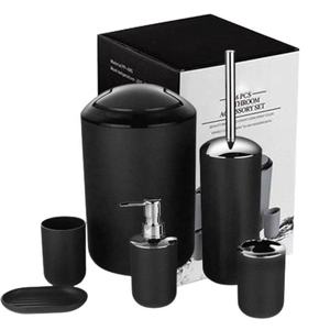 2024 набор аксессуаров для ванной комнаты с изысканной упаковкой, Европейский роскошный пластиковый набор аксессуаров для ванной комнаты, 6 шт. - Product Image 1