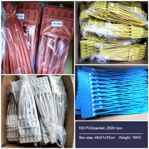 YC-L016 Sigilli in Plastica PP/PE Antifurto Personalizzabili con Codice a Barre, 300mm, Tensione 350N, Asta 7.2mm per Logistica e Bagagli - Product Image 6