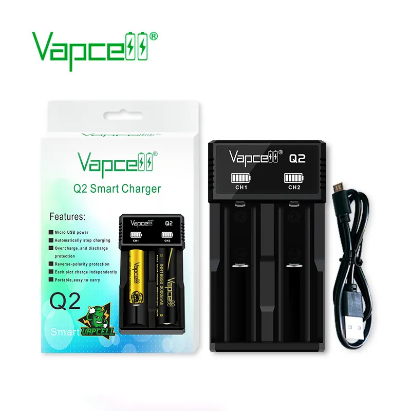 費用対効果の高いvapcell2スロット急速充電充電器1A充電電流充電器
