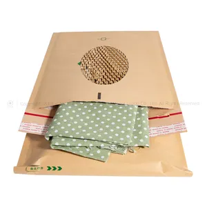 Custom Brown Kraft Paper Honeycomb Padded mailer Package Envelopes Bags For Delivery